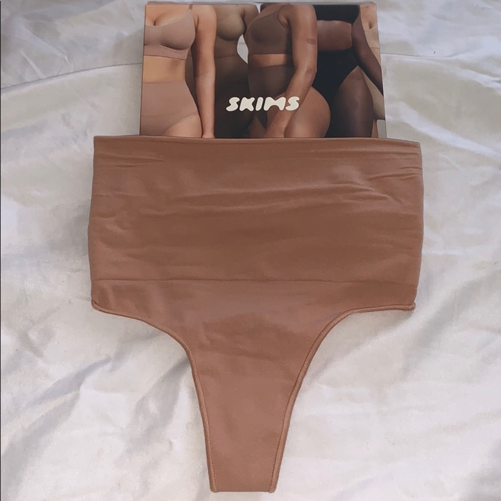 SKIMS Core Control Thong in Ochre size s/m